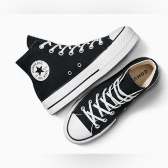 Converse Chuck Taylor All Star Lift Hi Top Sneaker Shoes Black 560845F Women 7 - Picture 3 of 10